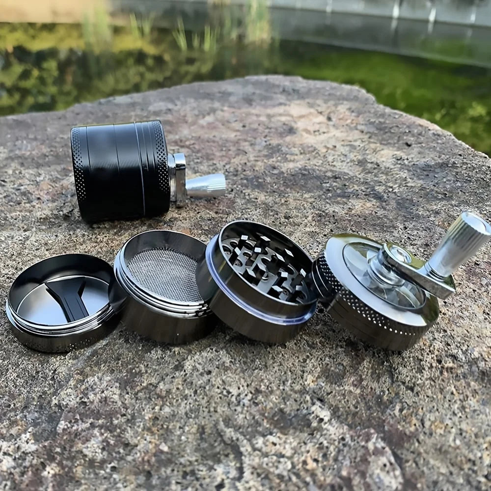 Hjemix | Nøtt og Hard Krydderkvern - Håndverktøy for å male muskatnøtt, ingefær, steinsalt og pepperkorn