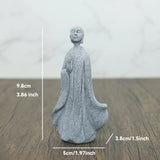 Hjemix | Buddha Stein Statue Liten Buddhiste Munker Tibetansk Buddhisme Figurer Zen Hage Ornament Meditasjon Hjem Akvarium Dekorasjon