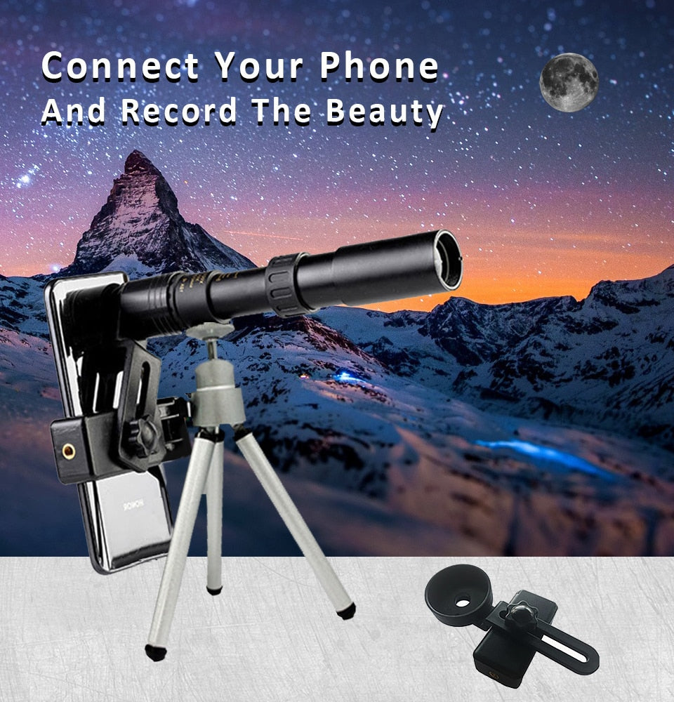 Hjemix | 10-300X Zoom Kikkert for Mobiltelefon
