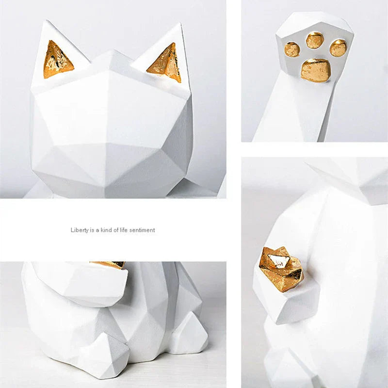 Hjemix | Nordisk Stil Geometrisk Lykke Katt