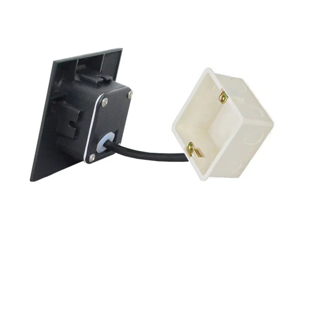 Hjemix | Moderne vanntett IP65 LED innfelt vegglampe for utendørs belysning - 3W innebygd trinn- og trapp-balkongportal lys
