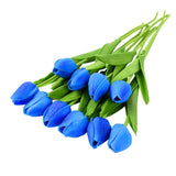 Hjemix | Kunstig Blomsterbukett med Tulipaner, Dekorasjon (10 Stykker)