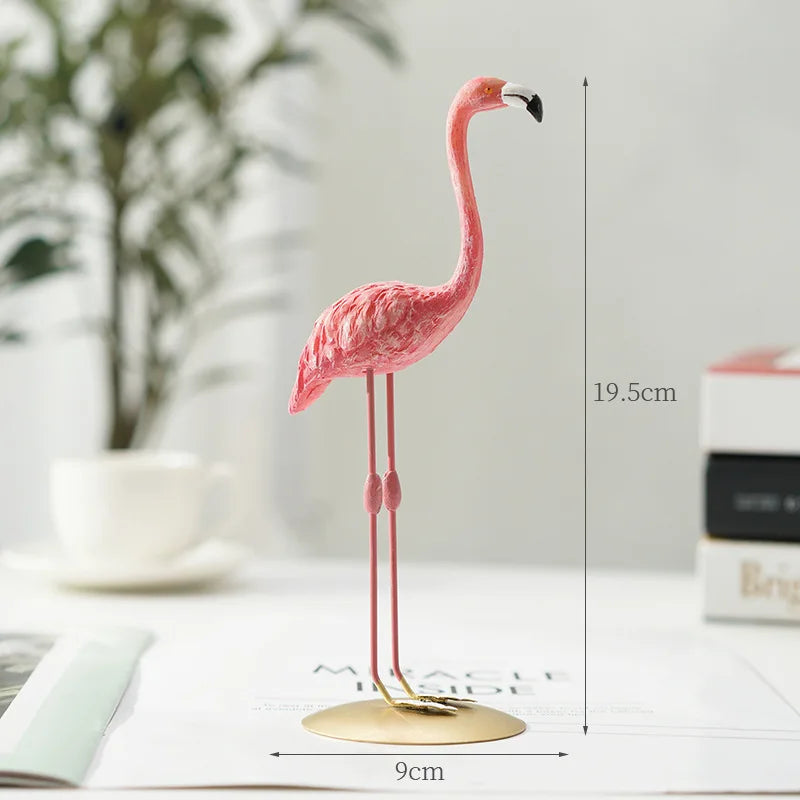Hjemix | Nordisk Flamingo Figur Figur Statue Skulptur Stue Kontor Bryllup Fest Ornamenter Hjem Dekorasjon Tilbehør