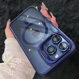 Hjemix | Støtsikker Magnetisk Magsafe Telefonveske Stativ Glass Linsebeskytter Deksel