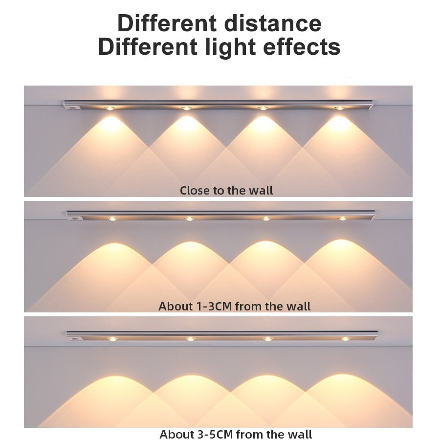 Hjemix | Royelux Oppladbar LED Kjøkkenlys - Bevegelsessensor, Dimmbar, USB Lading