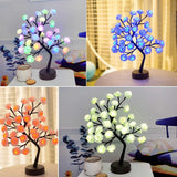 Hjemix | RGB Rose Flower Tree Lights 24LED USB Batteri Bordlampe Fairy Natt Lys Hjem Fest Jul Bryllup Soveroms Dekorasjon Gave