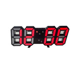 Hjemix 3D LED Veggklokke | Moderne Digital Klokke | Dimmbar LED Lys | Stilfull Veggdekor