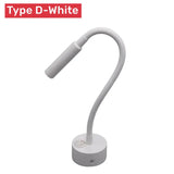 Hjemix | Moderne Fleksibel LED Leselampe med Bryter for Soverom og Studie - 1W/3W