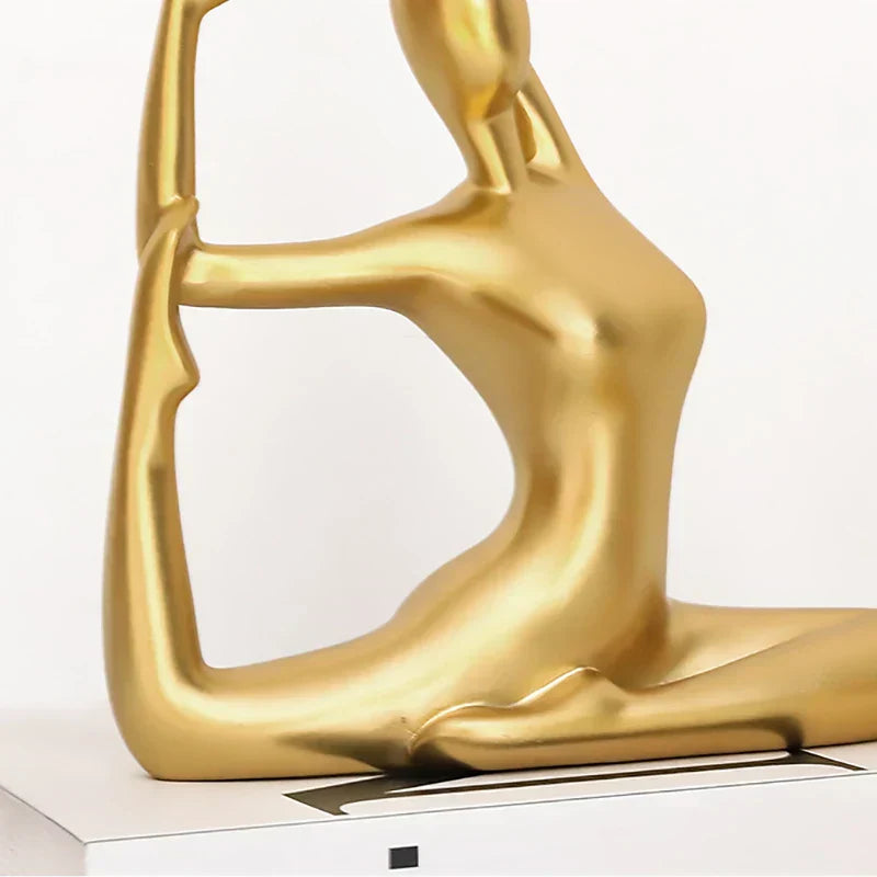 Hjemix Interior Hjem Dekorative Figurer Skrivebord Tv Torsjon Dekorasjon Stue Skulptur Harpiks Statuer Hjem Dekor Yoga Jente Håndverk