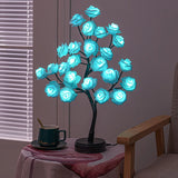 Hjemix | RGB Rose Flower Tree Lights 24LED USB Batteri Bordlampe Fairy Natt Lys Hjem Fest Jul Bryllup Soveroms Dekorasjon Gave