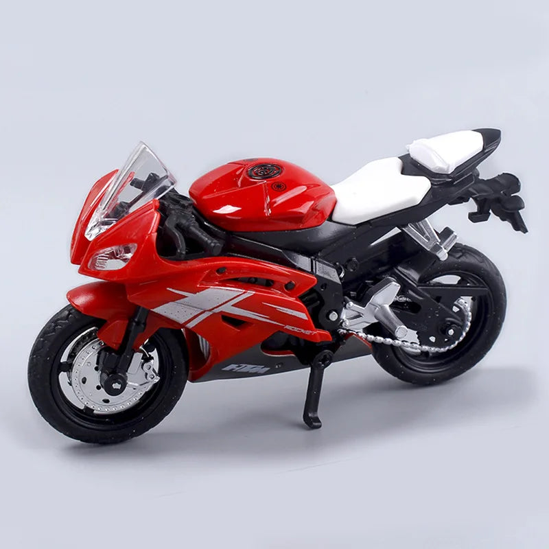 Hjemix | 1:18 Skala Yamaha R6 Legering Rulle Sportbike Figurer Diecasts Barn Leke Motorsykkel Racing Modell Replika Samlergave for Gutter