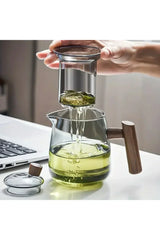 Hjemix | Glass Kanne med Trehåndtak