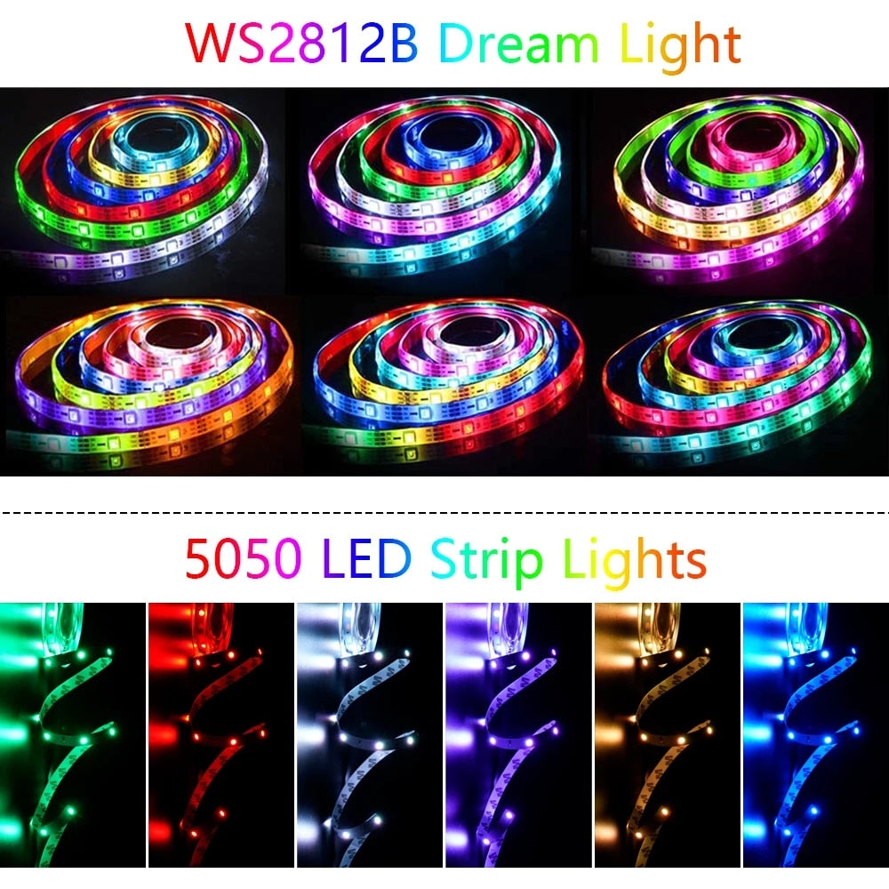 Hjemix | 1M-20M RGB LED Lysstripe 5V LED