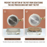 Hjemix | Rustfritt stål varmeledningsplate – Induksjonskok plate varmefordelingsring, kokeskjerm-tilbehør