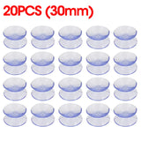 Hjemix | 5/20PCS Dobbelt-sidede plast sugekopper - Rutsjesikre klare vakuumsugere for glass, bilvinduer, bordplater, DIY såpeholder