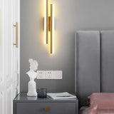 Hjemix | Moderne LED Vegglampe: Svart/Gull Akryl Romdekorasjonslys