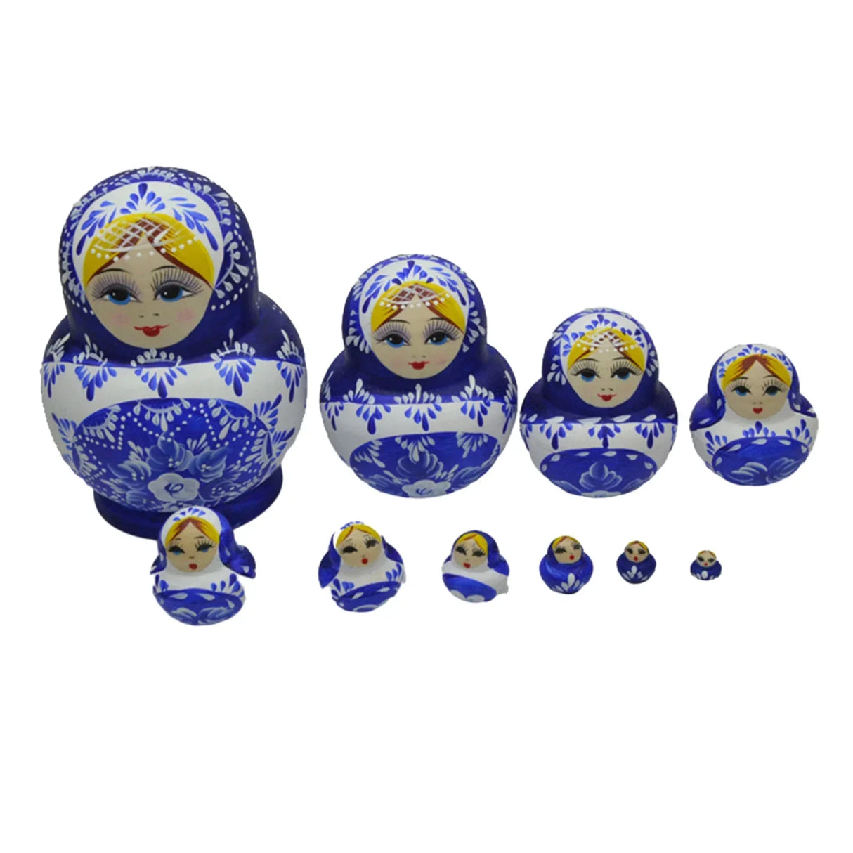 Hjemix | 10 stykker/sett med tre russiske matryoshka dukker