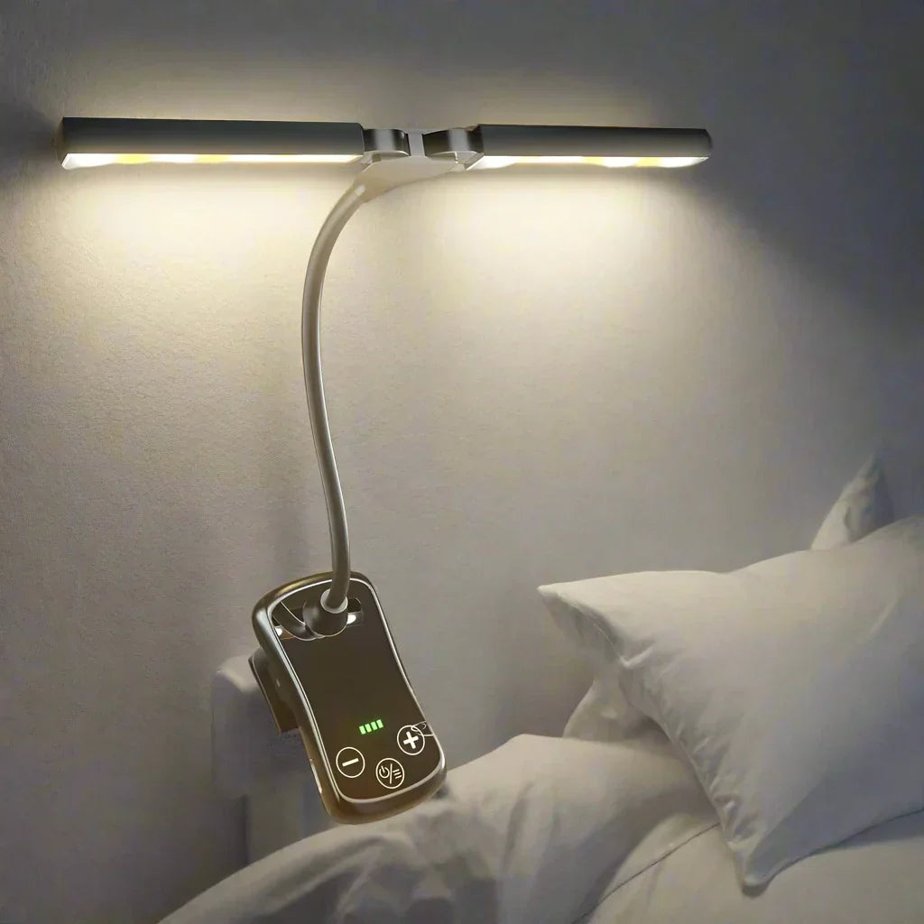 Hjemix | LED oppladbar leselampe med berøringskontroll | Høstens belysning - Nellie