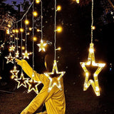 Hjemix | Solar Måne Stjerne Lampe LED Lyskaster Dekorasjon