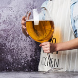 Hjemix | Huge 106 Oz Wine Glass and Beer Mug Combo - 3000ML Extra Large Crystal Glass for Parties, Weddings, and Celebrations