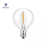 Hjemix | G40 lyspærer, E12, 5 V, 110 V, 220 V, 1 W, plastglobelyspærer, lyskilder, for innendørs og utendørs bruk, terrasse, hjem, hage, dekorasjon, varm hvit