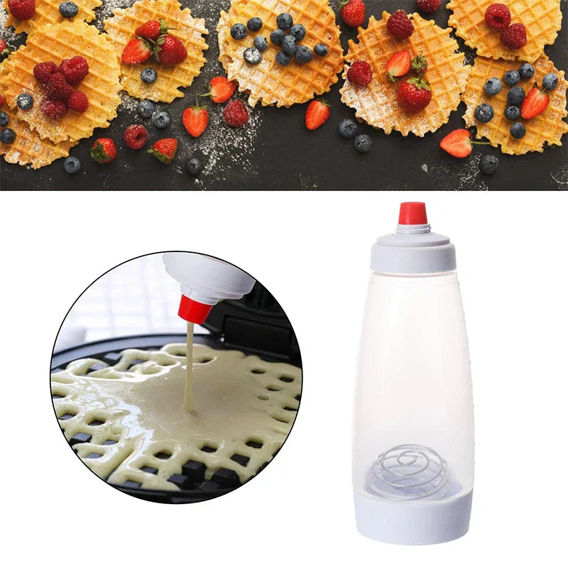 Hjemix | Pancake-deig-dispenser-mikser med BlenderBall-tråddrikk - klemflaske pancake-shaker-dispenser JT194 fra LMETJMA