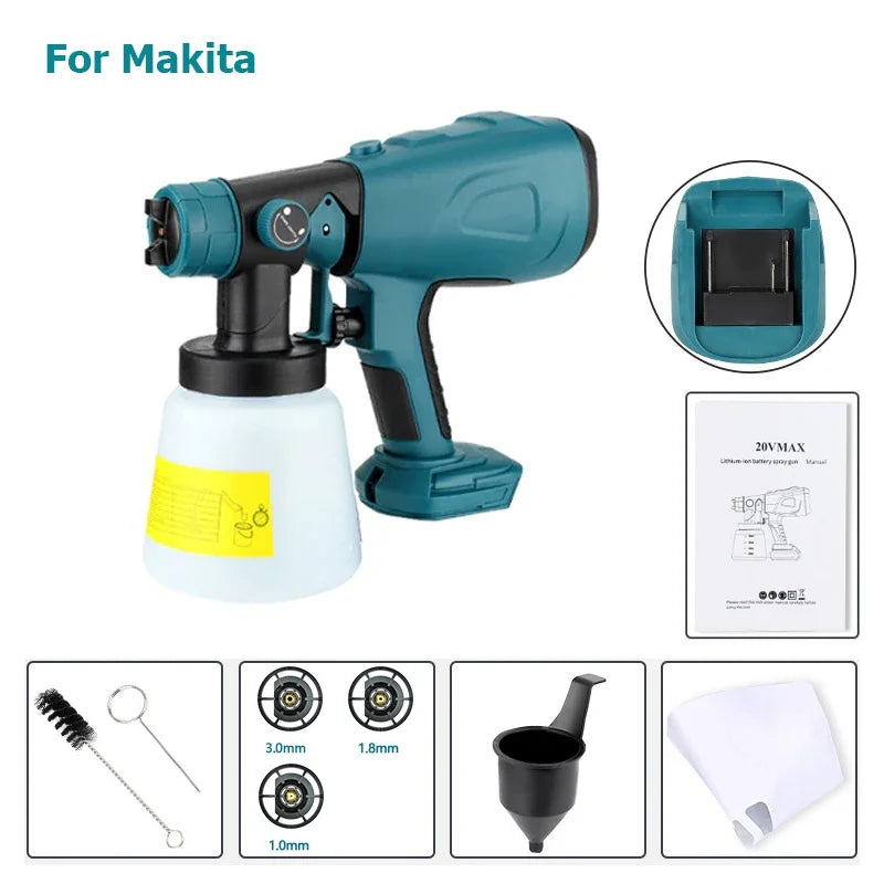 Hjemix | Profinish - Sprøytepistol for Makita/Bosch/Dewalt/Milwaukee/Ryobi