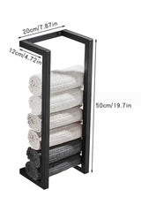 Hjemix | Slim Svart Badhyller