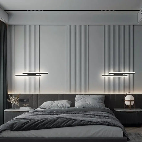 Hjemix | Moderne LED Vegglampe: Svart/Gull Akryl Romdekorasjonslys