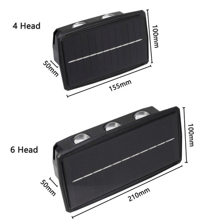 Hjemix | Solar LED Opp/Ned Utendørs Vegglampe Vanntett