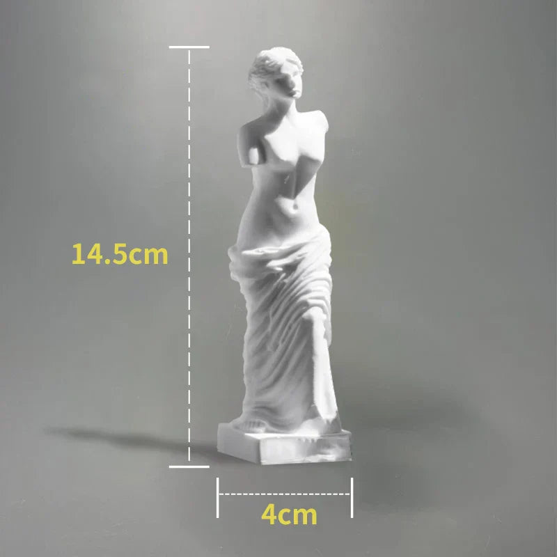 Hjemix | Nordisk INS Stil Karakter Gips Statue DIY Malt Skisse Fotografi Rekvisitter Bord Dekorasjoner Hjem Kunst Gips Dekorasjon