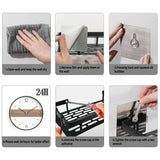 Hjemix | Veggmontert badoppbevaringsholder: Ingen boremaskin hjørneskap dusjholder - WC sjampo-organisator, baderomsutstyrhyller