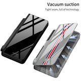 Hjemix | Støtbestandig Rustningssak Glassdeksler Stativ Sett Inn Kort Lærsak for Samsung Galaxy Z Fold 5/4