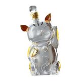 Hjemix | Katformet Glass Dekanter Glassholder med Kork Flaskedekanter Drikkevarer Dispenser Karaffel 1000ml for Middagsfest Dekorasjon Gave