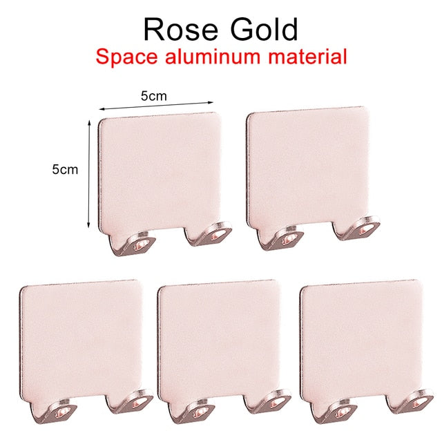 Hjemix | Punch-fri Razor Holder Oppbevaringskrok (1/2/3 Biter) - Veggmontert Barberhylle for Menn til Badet