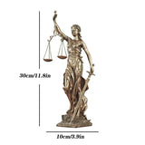 Hjemix | ERMAKOVA europeisk antikk bronse gresk gudinne av rettferdighet statue Fair Angels harpiks skulptur ornamenter skrivebord hjemmeinnredning gave