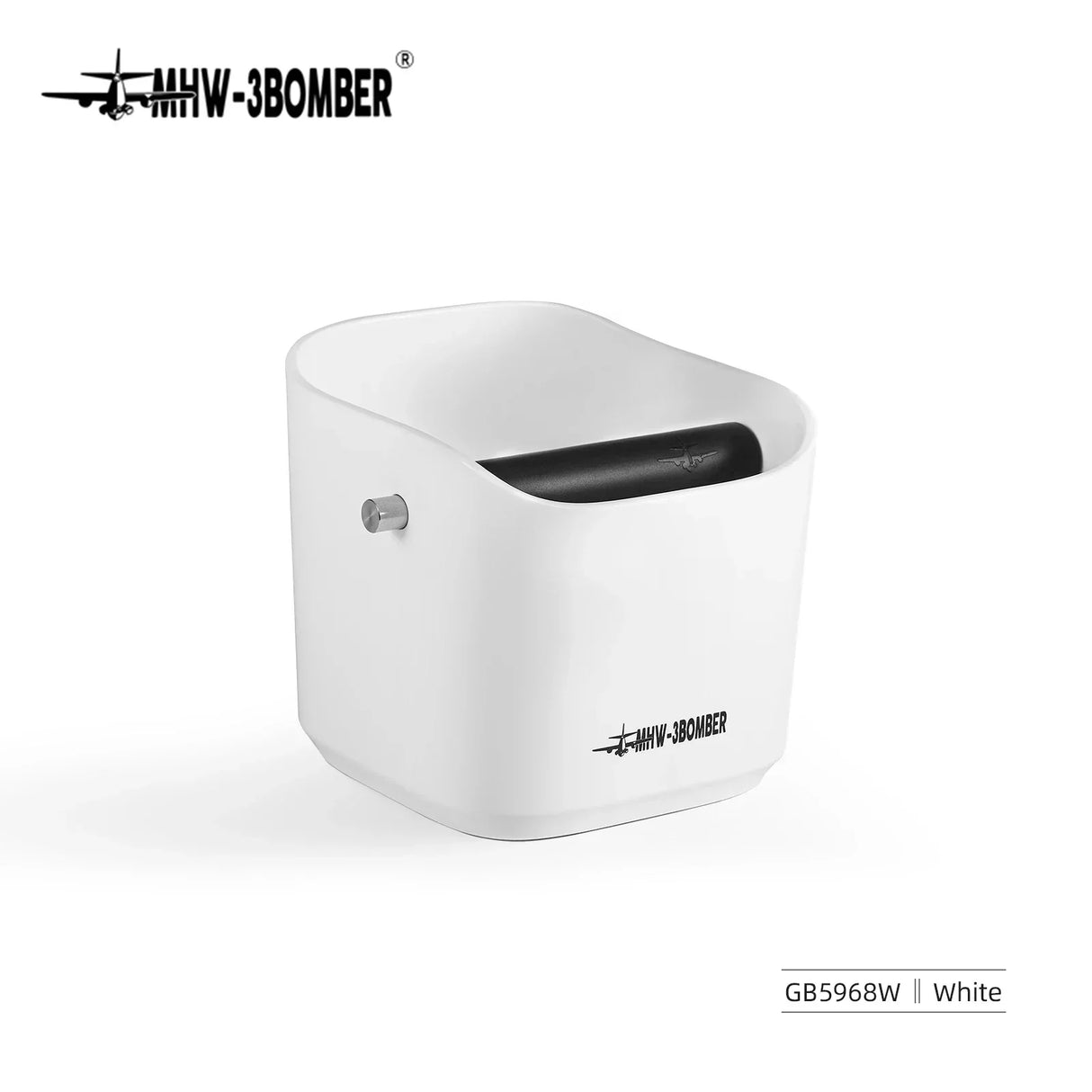 Hjemix | 0.9–1.2 l Espresso knock box, avtakbar knock bar og sklisikker base, firkantet kafferester avfall, barista desktop tilbehør