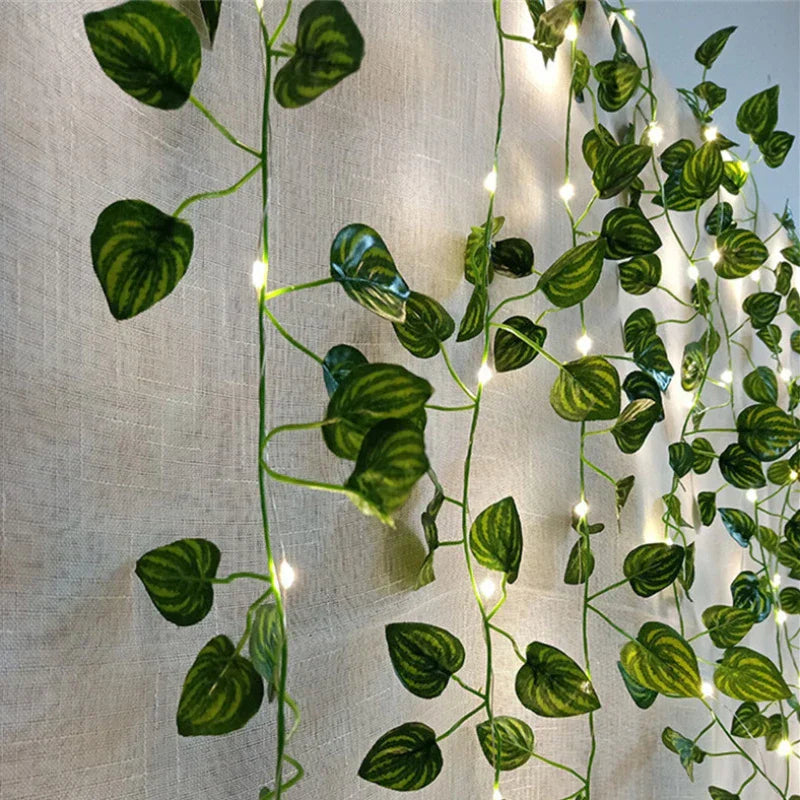 Hjemix | Kunstige vinplanter med LED-lamper for oppheng