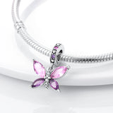Hjemix | 925 Sølv Gylden Leopard Charms Perler Fargerik Kameleon Nesehorn Løve Skarabé Katt Anheng Kompatibel med Original Pandora Armbånd Smykker