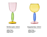 Hjemix | Borosilicate 3-Farge Glass - Vin Glass