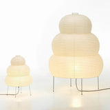 Hjemix | Japansk Wabi-Sabi tripod gulvlampe soverom nattbord stue spisestue studie loft dekor skrivebord lampe hvit rispapir bordlampe