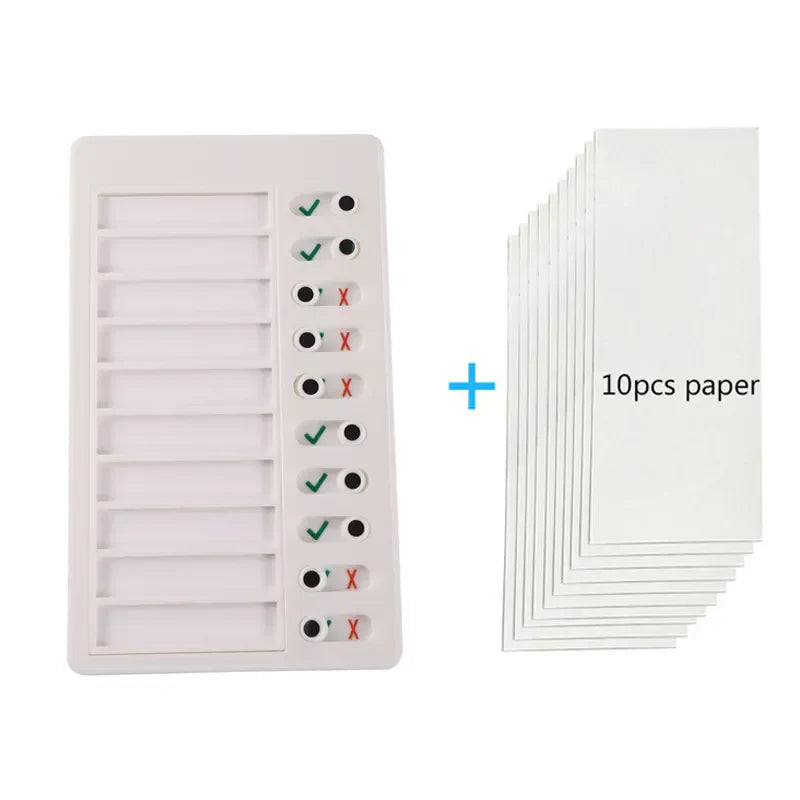 Hjemix | Gjenbrukbar My Chores Sjekkliste Dagsplanlegger - Barn Plast Memo Tavle for Oppgaveliste, Ansvar og Atferds-selvdisiplin