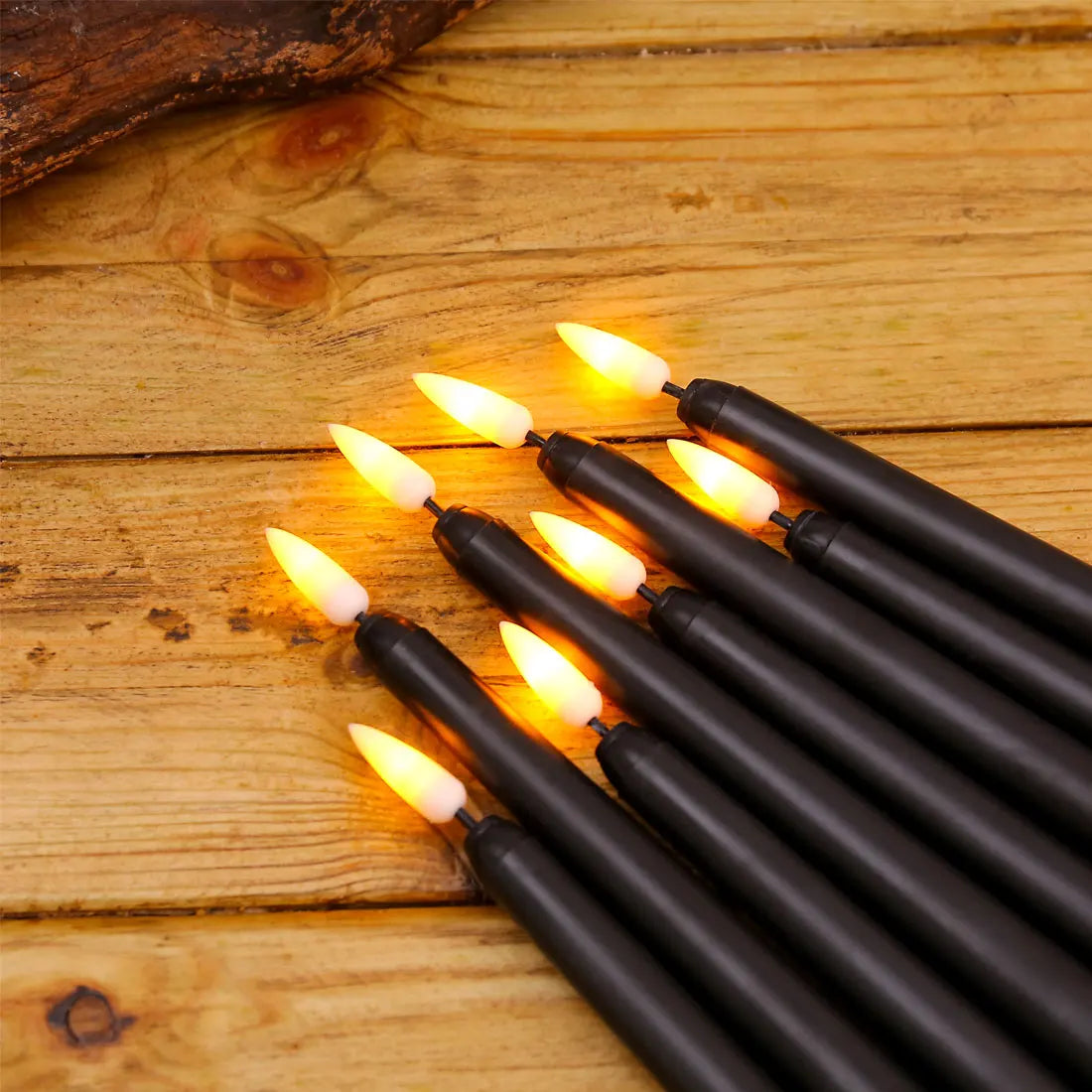 Hjemix | Kveldsnatt – svarte LED lys med fjernkontroll for Halloween