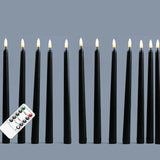 Hjemix | Frendorf - Svart LED te-lys uten flamme med fjernkontroll for en uforglemmelig atmosfære