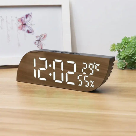 Hjemix | LED Digital Vekkerklokke med Dobbelt Skjerm & Ubegrenset Snooze