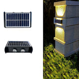 Hjemix | Modern Simplicity Solarlampe Vanntett Rektangulær ABS PMMA LED Vegglampe For Utendørs Patio