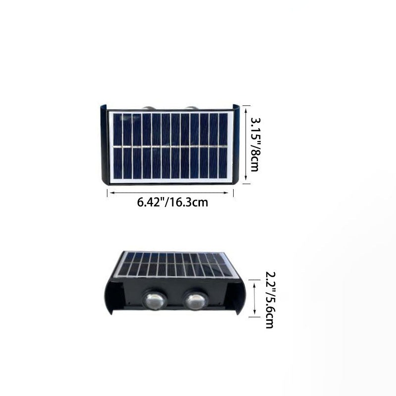 Hjemix | Moderne Enkelhet Sol Vannavstøtende Rektangulær ABS PMMA LED Vegglampe For Utendørs Patio
