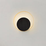 Hjemix | Moderne Minimalistisk Jern Sirkel Ring 1-Lyskilde Vegglampe For Soverom