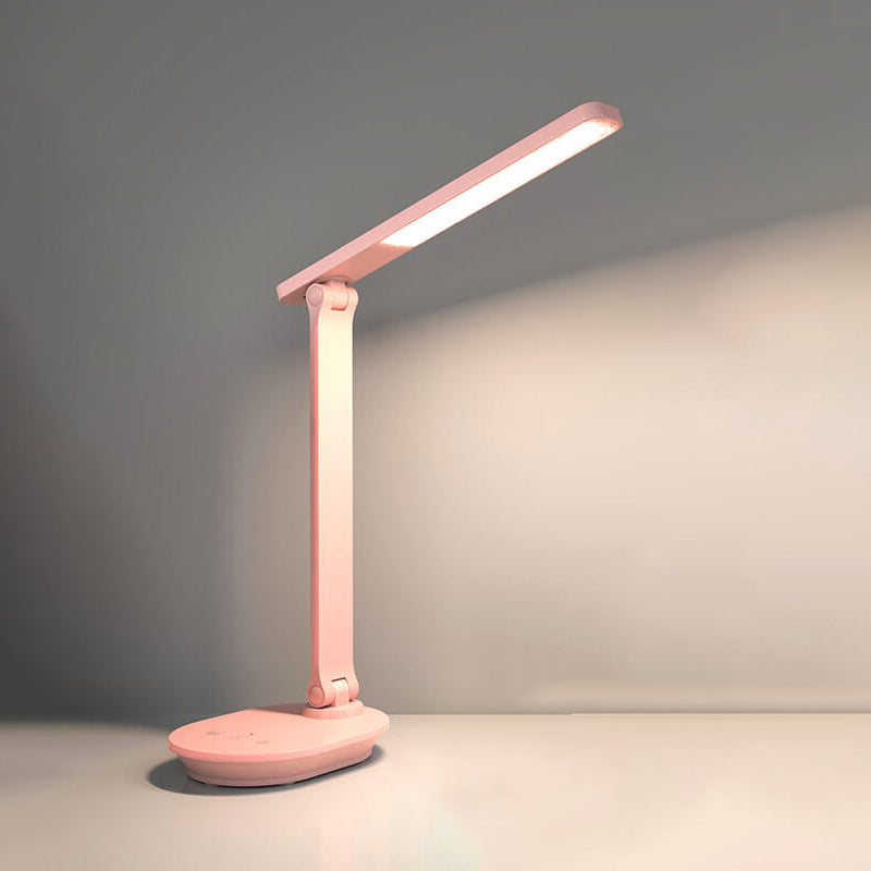 Hjemix | Moderne dobbelt sammenleggbart øyepleie trådløst oppladbart LED skrivebordslampe
