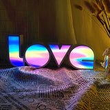 Hjemix | Modern Art Deco vanntett PS LOVE bokstaver LED bordlampe for soverommet